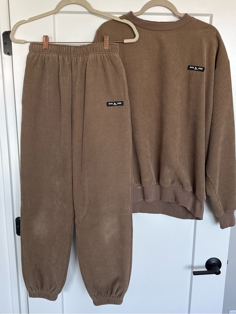 Brown Corduroy Track Pants - Unbranded Comfortable Joggers